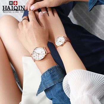 HAIQIN Moterų laikrodžiai, Moteriški laikrodžiai Top brand prabangus Laikrodis Ponios Riešo Žiūrėti Lady Relogio Feminino kvarco moterų žiūrėti 2019