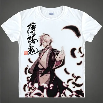 Hakuoki Toshizo Hijikata Hajime Marškinėliai Cosplay Kostiumai, Mens Garsaus Japonų Anime T-shirt Unikali Dovana Camisetas Masculina