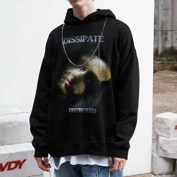 Harajuku Hoodie Swatshirts Dreni Veido 2020 Metų Hip-Hop Streetwear Vilnos Hoodie Atsitiktinis Medvilnės Megztiniai Megztinis