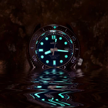 HEIMDALLR Sharkey Derliaus Vyrų Nardymo Žiūrėti Safyras Sportiškas Laikrodžiai, Šviesos Rinkimo 300M Atsparumas Vandeniui Mechaniniai Laikrodžiai Prabanga