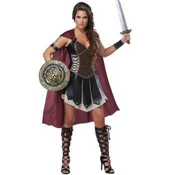 Helovinas Xena Gladiatorių Cosplay Kostiumų Moterų Spartan Kariai Suknelė Romėnų Kareivis Išgalvotas Suknelė
