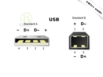 Hifivv garso hifi USB A tipo Standartinis Uosto Moterų Litavimo Jungtis USB-A tipo Auksą, padengtą