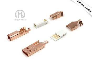 Hifivv garso hifi USB A tipo Standartinis Uosto Moterų Litavimo Jungtis USB-A tipo Auksą, padengtą