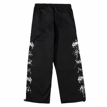 Hip-Hop Žaibo Streetwear Krovinių Kelnės 2020 Metų Vasaros Mados Streetwear Harajuku Baggy Pants Poilsiu Vyrų Kelnės