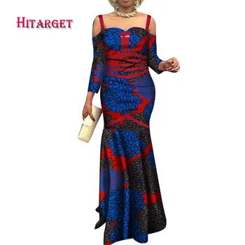 Hitarget afrikos moterų suknelės, dashiki suknelė afrikos spausdinti Seksualus stebėjimo slidinėti suknelė afrikos moterų drabužių šalies WY3750