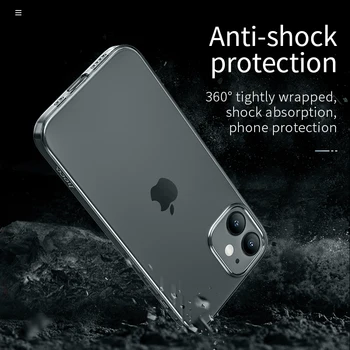 HOCO Originalus Aišku, Minkštos TPU Case for iPhone 12 12 Pro Max Skaidrus Apsauginis Dangtelis Ultra plonas Apsaugos iPhone mini 12