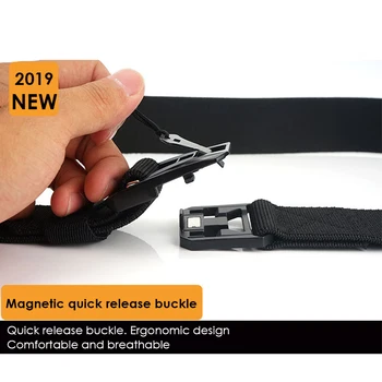 HSSEE naujas mens elastinga taktinis diržas sunku, magnetinės metalo sagtimi diržas mens kokybės elastinga pluošto 3.8 cm lauko sporto diržas