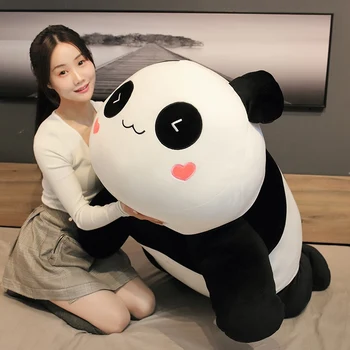 Huggable Naujas Mielas Big Panda Pliušinis Žaislas, Minkšti Kimštiniai Animacinių Filmų Gyvūnų Lokys Lėlės Gimtadienio, Kalėdų Dovana Sofa-Lova, Pagalvė Pagalvės