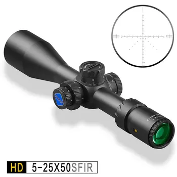 Ilgo Nuotolio Discovery HD 5-25X50 SFIR Riflescopes Apšviestas Bokštelis DLT Užrakto Pusėje Dėmesio atsparus smūgiams Akyse DLTW SFP IR-MIL Tinklelis