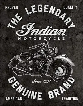Indijos Motociklai - Legendinis Alavo Ženklas, 8x12 Cm