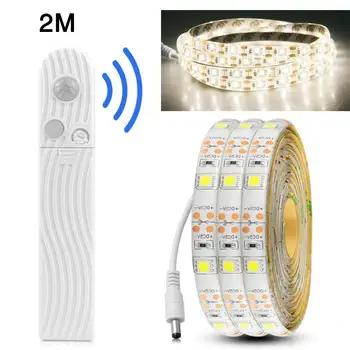 Indukcijos Šviesos diodų (LED) Žibintai Diržo Naktį Šviesos Juostą Namų Puošybai Lempos String Pagalbos Spinta Automatinė Spinta Kempingas 1/2/3.0 M