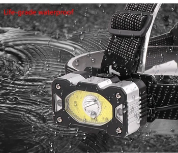 Infraraudonųjų SPINDULIŲ Jutikliu, priekinių Žibintų USB Įkraunamas LED Žibintų Kūno Judesio Jutiklis, Galvos Žibintuvėlis Šviesos Lempa Su USB Geriausias Kempingas, žvejyba