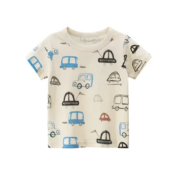 INPEPNOW 2020 m. Vaikų marškinėliai už Berniukas T Shirts Automobilių Merginos Šukuotinės Medvilnės Vaikai Tshirts Vasaros Balti trumpomis Rankovėmis Tee 3 8Y DX005