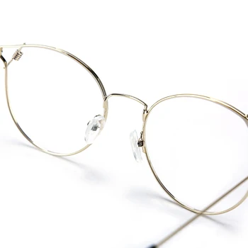 Išskirtinį kačių ausys mados akiniai metalo viso kadro literatūros pavasario plokščio veidrodžio studentų tendencija retro asmenybė akinių rėmelis.