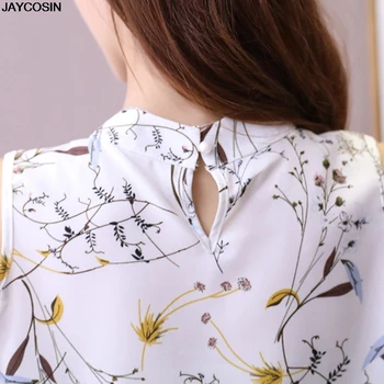 JACOSIN 2019 Moterų Šifono marškinėliai Vasaros Gėlių Ponios Trumpas Rankoves Off Peties Spausdinti Palaidinė Atsitiktinis Marškinėliai moterims 3.18