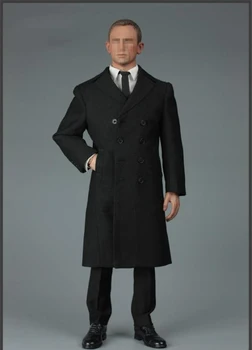 James Bond 007 Paslaptis, Kostiumas, Paltas Marškinėliai & Kelnės & Batai & Pirštinės+necktie V1006 1/6 Vyrų Patikimesnis rodiklis 12in Veiksmų Pav.