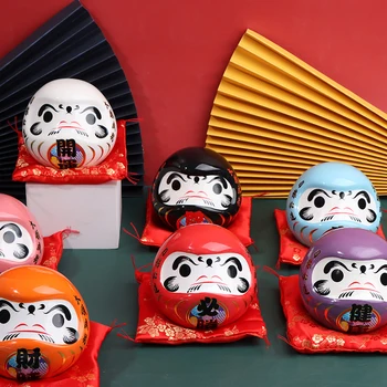 Japonų Keramikos Daruma Lėlės Pasisekė Žavesio Likimo Ornamentu Amatų Piggy bank