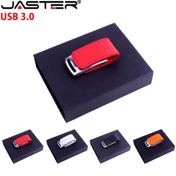 JASTER USB 3.0 klientų LOGOTIPĄ, metalo, odos, usb + dovanų dėžutė, usb 