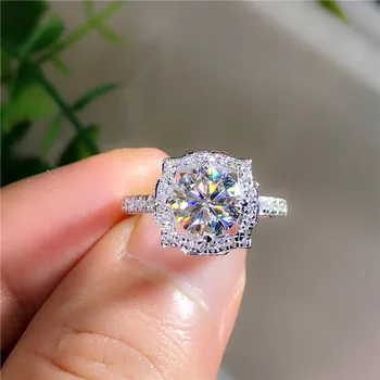 Jellystory prabanga moterų žiedas 925 sterlingas sidabro papuošalai su AAA cirkonis brangakmenių žiedai, vestuvių dalyvavimo šalies kolonėlė