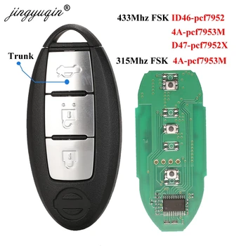 Jingyuqin Smart Remote Key 3 Mygtukai NISSAN Qashqai, X-Trail TIIDA SYLPHY Automobilių 433.92 MHz/315Mhz Chip 4A ID46 ID47