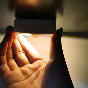 Judesio Jutiklis LED Nakties Šviesos Bevielis Sienos Lempa su baterijomis, Spinta Laiptai Žibintai Naktiniai Kambarys, Kabinetas, Tualetas Apšvietimas