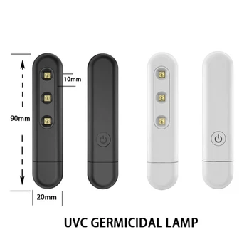 Juoda/Balta PortableUV USB Sterilizer Ultravioletinių Dezinfekavimo Baktericidinė Lempa Šviesos USB Namų Dezinfekavimas UV Lempa