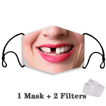 Juokingas Humoro Suaugusiųjų šypsena medvilnės burnos kaukę galima skalbti daugkartinių kaukės, reguliuojama ausies kabliuko veido kaukė