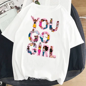 Juokingi marškinėliai moterims rožinė jūs einate mergina laiškas spausdinti moterų marškinėliai super mama marškinėlius femme harajuku marškinėliai korėjos stiliaus drabužius viršūnės