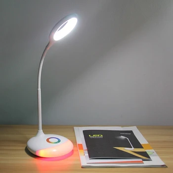 JXSFLYE Pritemdomi LED Stalo Lempa USB Įkrovimo Knygos Skaitymo Šviesos Įkrovimo Stalo Lempa Touch 
