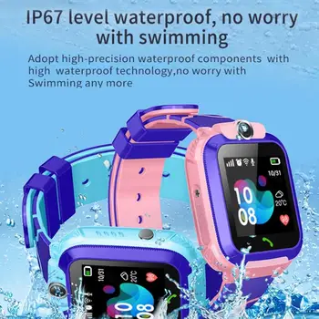 K12 Išmaniųjų Telefonų Žiūrėti Vaikams Studentų Smartwatches 2019 Naujų Vandeniui WIFI+GPS vietos Nustatymo Su SIM Kortele SOS Skambučio Sportas