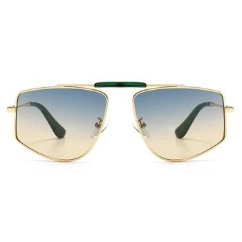 Kachawoo aikštė akiniai nuo saulės vyrų žalia ruda gradientas objektyvas uv400 vyrų akiniai moterų lydinio netaisyklingos formos rudens dovanos