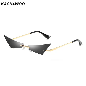 Kachawoo cat eye akiniai nuo saulės veidrodėliai moterų aukso žalia raudona metalo derliaus taškus saulės akiniai moteris vyras siauras stiliaus šalis, dovanos