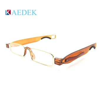 KAEDEK Mados Kokybės akiniai skaitymui 360 laipsnių besisukantis lankstymo vyrai moterys unisex-ultra plonas PC rėmo akiniai skaitymui dioptrija
