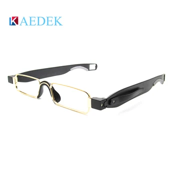 KAEDEK Mados Kokybės akiniai skaitymui 360 laipsnių besisukantis lankstymo vyrai moterys unisex-ultra plonas PC rėmo akiniai skaitymui dioptrija
