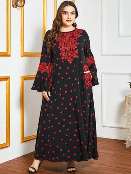 Kaftan Maroko Dubajus Abaja Musulmonų Suknelė, Hijab Turkijos Islamo Drabužių Vestidos Suknelės Moterims Skraiste Longue Musulmana De Moda