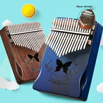 Kalimba 17-Raktas Pirštas, Nykštys Piano Music Box Mini Vaikų Calimba Muzikos Instrumentas, Raudonmedžio Afrikos Vaikų Nykščio Fortepijonas