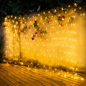 Kalėdinė Girlianda Pasakų Šviesos 2x2/2x3/6x4M Lauko LED Grynasis Akių Styginių Šviesos Blyksnis Kalėdų Šviesos Vestuves Atostogų