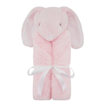 Kalėdų Antklodė & Swaddling Naują Atvykimo Ilgai Plytelių Pliušinis Pink Rabbit Naujagimiui Moheros Super Minkštas Rabbit Storio Pink Bunny