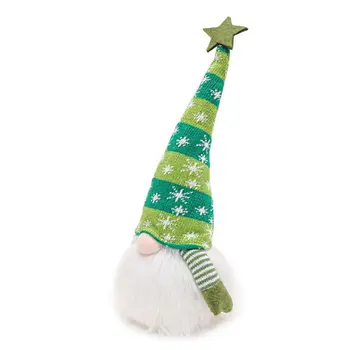 Kalėdų Elf Apdaila Ilgai Skrybėlę švedijos Gnome Tomte Lėlės, Papuošalai LED Šviesos D0AC
