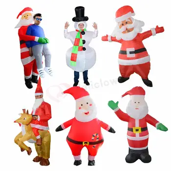 Kalėdų Pripučiamų Kalėdų Senelio Kostiumai Suaugusiems, Vaikams, Sniego Fancy Dress Helovinas Karnavalas Cosplay Apranga Gimtadienis Kostiumas