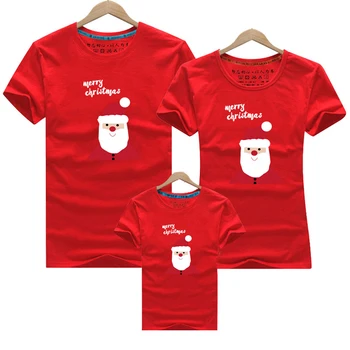 Kalėdų Šeimos Atitikimo Komplektus Šeimos Atrodo, Mama, Dukra, Sūnus, Tėvas T-shirt Mama Ir Man Drabužius Šeimos Kalėdų T-shirt