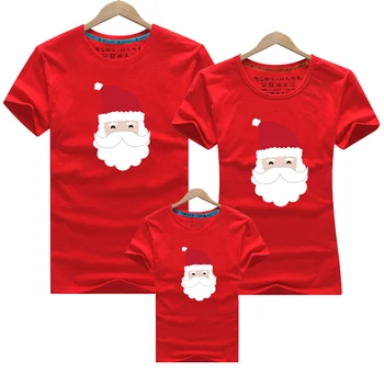 Kalėdų Šeimos Atitikimo Komplektus Šeimos Atrodo, Mama, Dukra, Sūnus, Tėvas T-shirt Mama Ir Man Drabužius Šeimos Kalėdų T-shirt