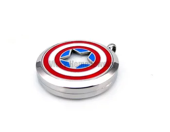 Kapitonas Amerika Logotipą, Nerūdijančio Plieno eterinius Aliejus Difuzoriaus Apranga su Emalio Aromatas Apranga su Pagalvėlės