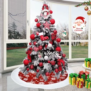 Karšto 101cm Kalėdų Medžio Šonas Baltas Sniegas Naujųjų Metų Švenčių Ornamentu Medžio Sijonas Apdaila, Apdailos Prekių Kalėdos