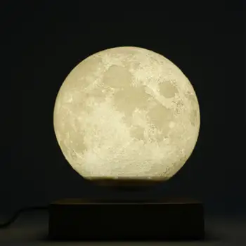 Karšto Magnetine Pakaba, Mėnulis Naktį Šviesos Plūduriuojantis suktis į Orą Laisvai Dovanas Namų Puošybai Atostogų Žiburiai Mėnulio Lempos