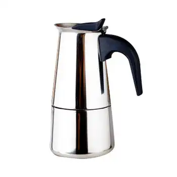 Karšto pardavimo Espresso Maker Moka kavinukas Nerūdijančio Plieno 304 Latte Sietelis su 2 Puodeliai/100 Ml Kapučino kavinėje puodą