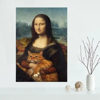 Karšto Pardavimo Užsakymą Mona Lisa Drobės Plakatas Namų Dekoro Plakato spauda kūrybos freskos meno didesnio Dydžio-Geriausia Dovana