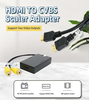 Karšto Pardavimui, HDMI, RCA AV/CVBS Adapteris HD 1080P Mini HDMI Video Converter BOX PS3 VCR, DVD PALNTSC PC