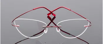 Katės akies moterų Titano Lydinio Taškus trumparegystė akinius Trumparegis Akinių recepto akinius red -0.50 -0.75 -1.25 į -6.00