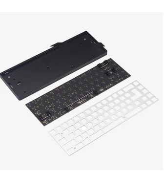 KBDFANS DZ65 rinkinys 68 klaviatūros žemo profilio aliuminio korpusą, KBD67 PCB mechaninė klaviatūra